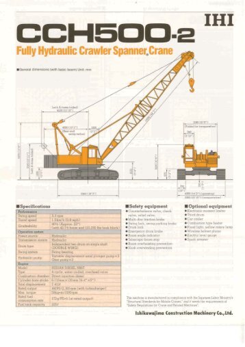 IHI CCH500-2 50 tons capacity crawler crane - AGD Equipment