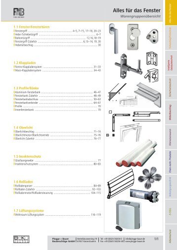 Alles für das Fenster - Plegge und Bauer Baubeschläge GmbH