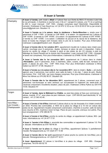 A louer Ã  l'annÃ©e