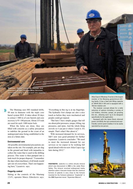 Exploration drilling Serbian style - Atlas Copco