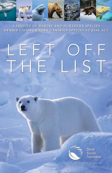 Left off the List (PDF) - David Suzuki Foundation