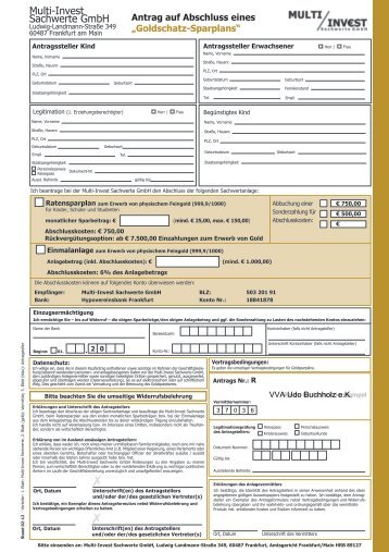 Multi-Invest Sachwerte GmbH - Goldschatz