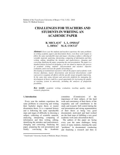 challenges for teachers and students in writing an academic paper