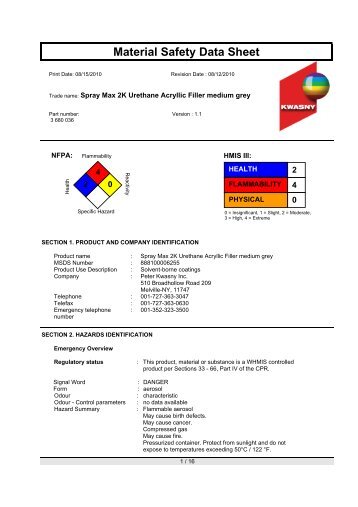 MSDS - 3680036 (Canada version) English - US Chemical & Plastics