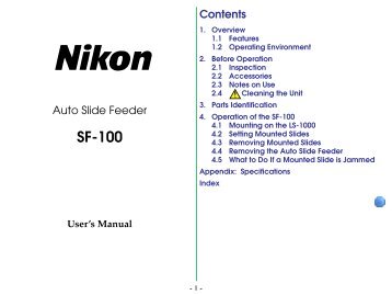 SF-100 User's Manual