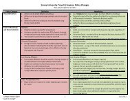 Travel and Expense Policies Comparison Chart - Emory College ...