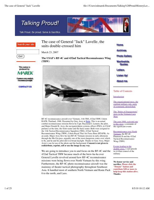 RF-4Cs of 432nd TRW - Talking Proud