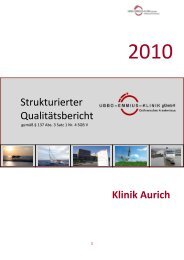 B Struktur- und Leistungsdaten der - Ubbo Emmius Kliniken Aurich ...