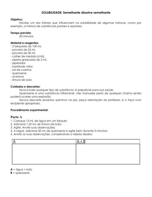 solubilidade - Portal de Estudos em QuÃ­mica