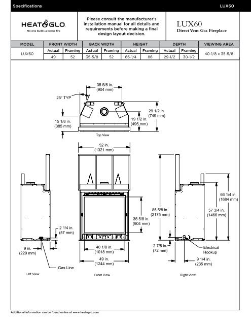 Direct Vent Gas Fireplace Hearth Home Technologies