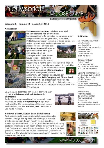 AGENDA - Moosecamp