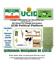 UCID Political Platform - Oodweyne News