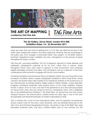 THE ART OF MAPPING - TAG Fine Arts