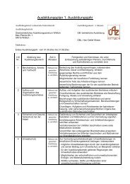 Ausbildungsplan Elektroniker/in für Betriebstechnik