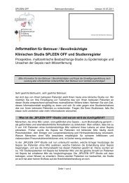 Betreuerinformationen und der EinwilligungserklÃ¤rung