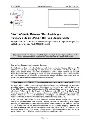 Betreuerinformationen und der EinwilligungserklÃ¤rung