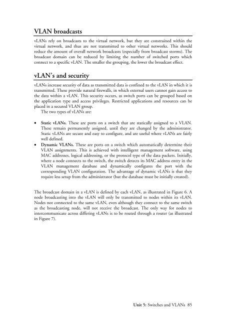 Unit 5. Switches and VLANs [PDF]