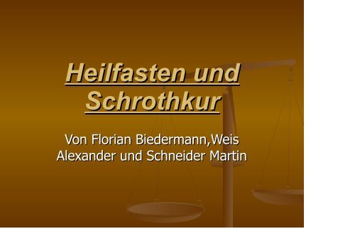Heilfasten und Schrothkur Ã¼brarb - Realschule-Beilngries.de