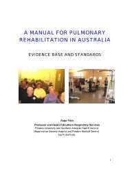 a manual for pulmonary rehabilitation in australia - Lung Foundation