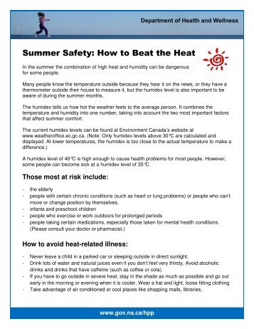Summer Safety: How to Beat the Heat