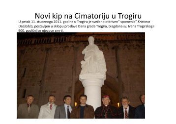 Novi kip na Cimatoriju u Trogiru