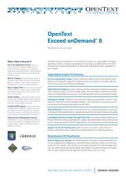 Technical Data Sheet (PDF, 688 kB) - OpenText