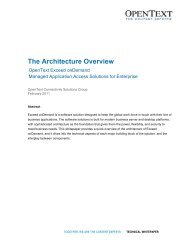 The Architecture Overview – OpenText Connectivity Solutions