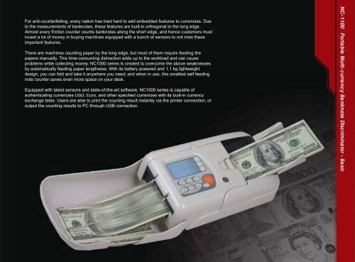 Nc 1100 Portable Multi Currency Banknote Discriminator Basic Nc 1100 Portable Multi Currency
