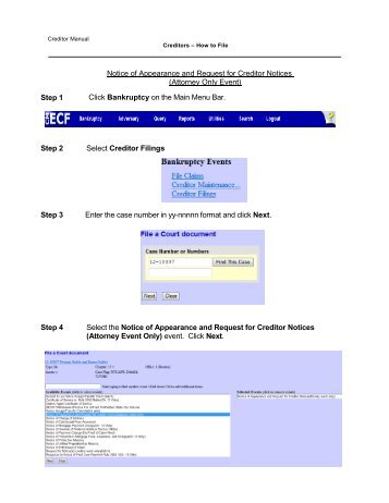 Notice of Appearance and Request for Creditor Notices