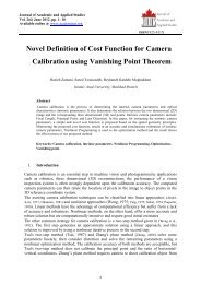 Novel Definition of Cost Function for Camera Calibration using ...