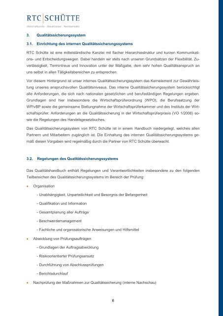 Transparenzbericht 2012 - RTC | SchÃ¼tte Treuhand KG