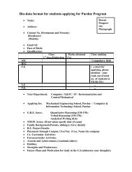 Biodata format for Purdue applicant Fall 2014 - Cummins College of ...