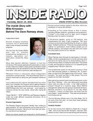 The Inside Story with Mike Kinosian: Behind The Dave Ramsey show.