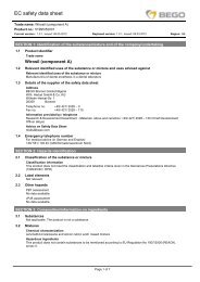 EC safety data sheet - Doriot Dent (Ro)