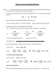 Schema zum chemischen Rechnen: 2 Zn + O2 → 2 ZnO - Sonbart.eu