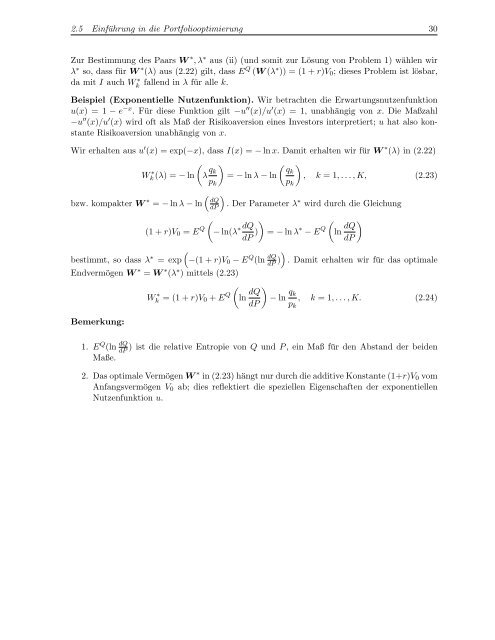 Vorlesungsskript Finanzmathematik I