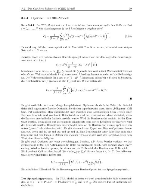 Vorlesungsskript Finanzmathematik I