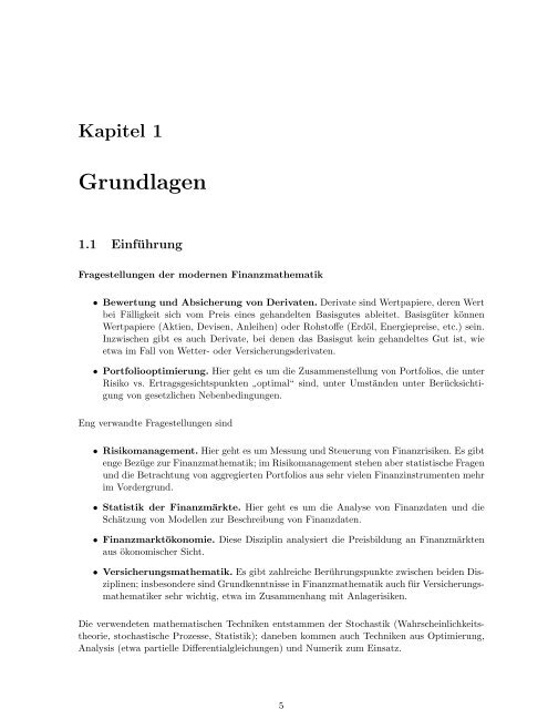 Vorlesungsskript Finanzmathematik I