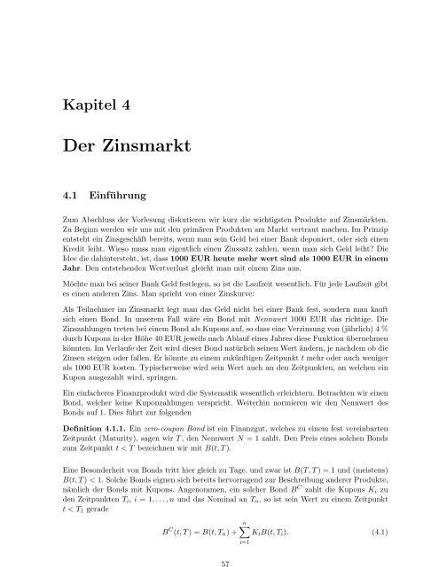 Vorlesungsskript Finanzmathematik I