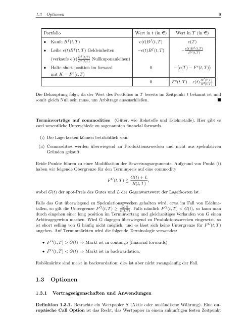 Vorlesungsskript Finanzmathematik I