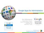 Google Apps for Administrators Witherspoon.pdf - Midlothian ISD