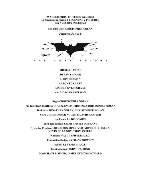 Warner Bros Pictures Prasentiert In Zusammenarbeit Mit