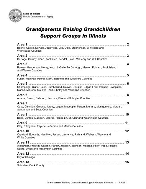 Grandparents Raising Grandchildren Support ... - State of Illinois