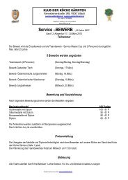 Informationen Service-Bewerb Gast 2013 