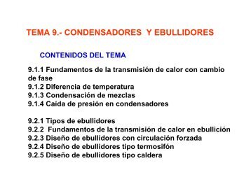 TEMA 9.- CONDENSADORES Y EBULLIDORES - IqTMA-UVa