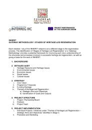 'Gateway' Methodology - Stages of heritage-led regeneration