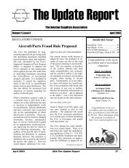 Aircraft/Parts Fraud Rule Proposed - Aviation Suppliers Association