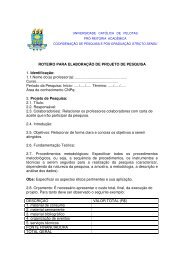 ROTEIRO PARA ELABORAÇÃO DE PROJETO DE PESQUISA 1 ...