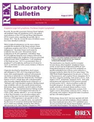 Laboratory Bulletin - Rex Healthcare