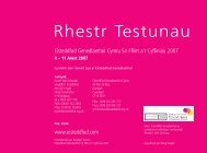 Rhestr Testunau Sir Fflint 2007 - Eisteddfod Genedlaethol Cymru